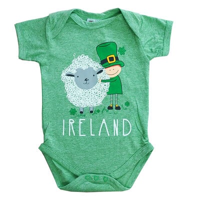 Green Grindle Leprechaun and His Sheep Baby Vest